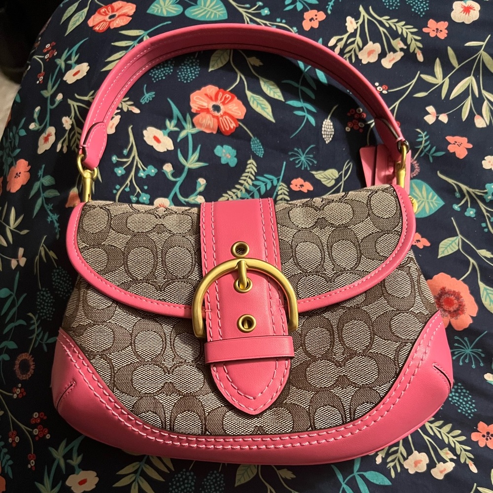 Coach Soho flap in signature jacquard